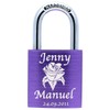 Love Goals Love Padlock with Engraving and 2 Keys, Individual,