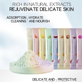 Apply 9 Stück Gelee-Gesichtsmaskenpulver, Feuchtigkeitsspendende Gesichtsmaske Peel Off Mehrere Aromen Macaroon Maske Pulver Für Gesichtspflege, Makkaronmaskenpulver