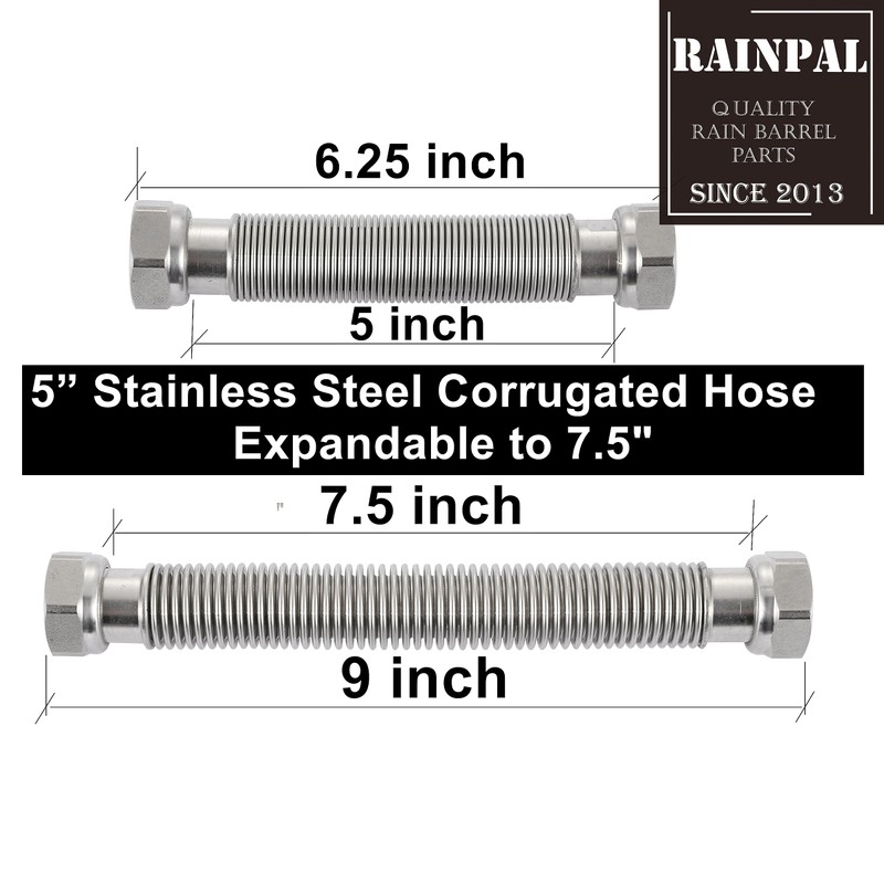 RAINPAL Rain Barrel Spigot and Linking Kit Bundle (RBS024+1xRBLSS5)