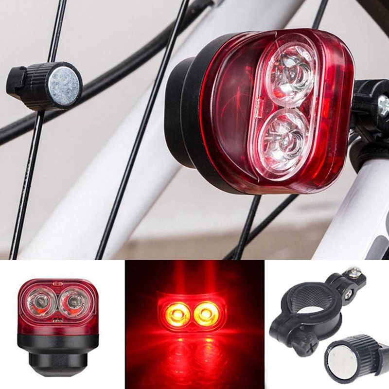 Bike LED Tail Light Self Powered Magnetic Induction Bike Light