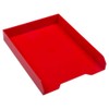 JAM PAPER Stackable Paper Trays - Red - Desktop Document,