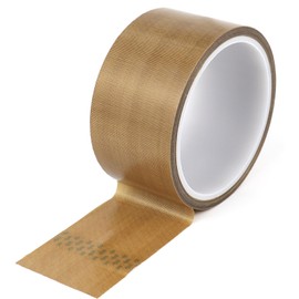 BOMEI PACK Teflon PTFE Glass Cloth Tape, (2-inch x 33 Feet x 0.18mm) High Temperature PTFE Tape for Vacuum Sealer Machine, Hand Impulse Sealers Insulation PTFE Coated Fiberglass Adhesive Tape