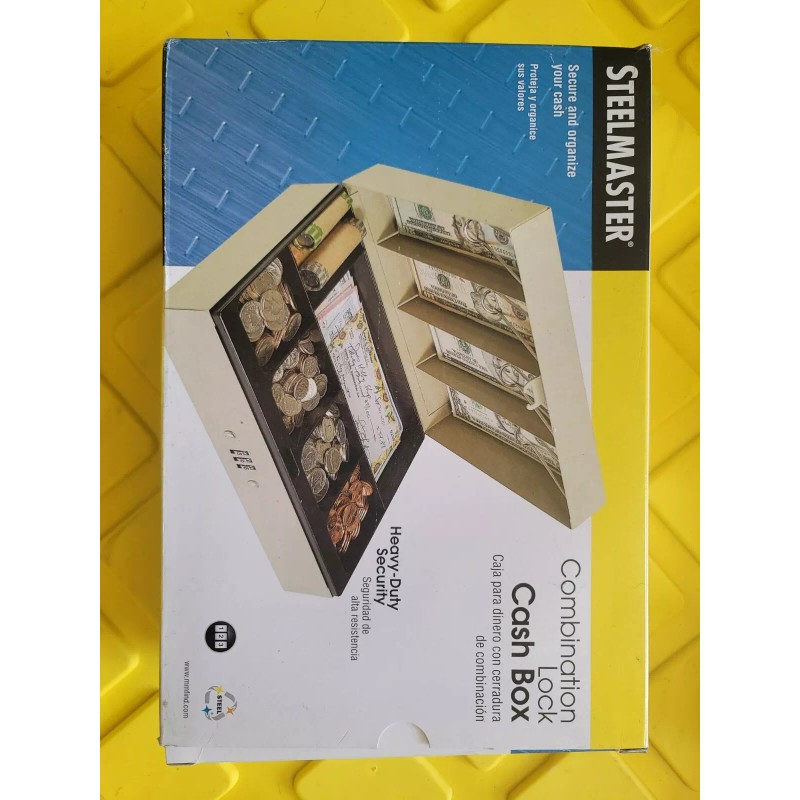 Steelmaster Steel Combination Lock Cash Box, Sand Color
