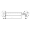 M6 (6mm x 18mm) Button Head Screws Allen Socket Bolts