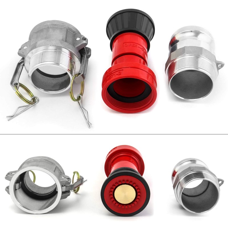 QWORK Fire Hose Nozzle, 2 inch Heavy Duty NPSH/NPT Thermoplastic