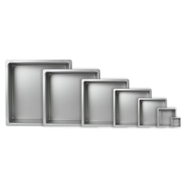 PME SQR053 Quadratische Kuchenform aus eloxiertem Aluminium, 127 x 127 x 76 mm, 12 x 12 x 7.5 cm
