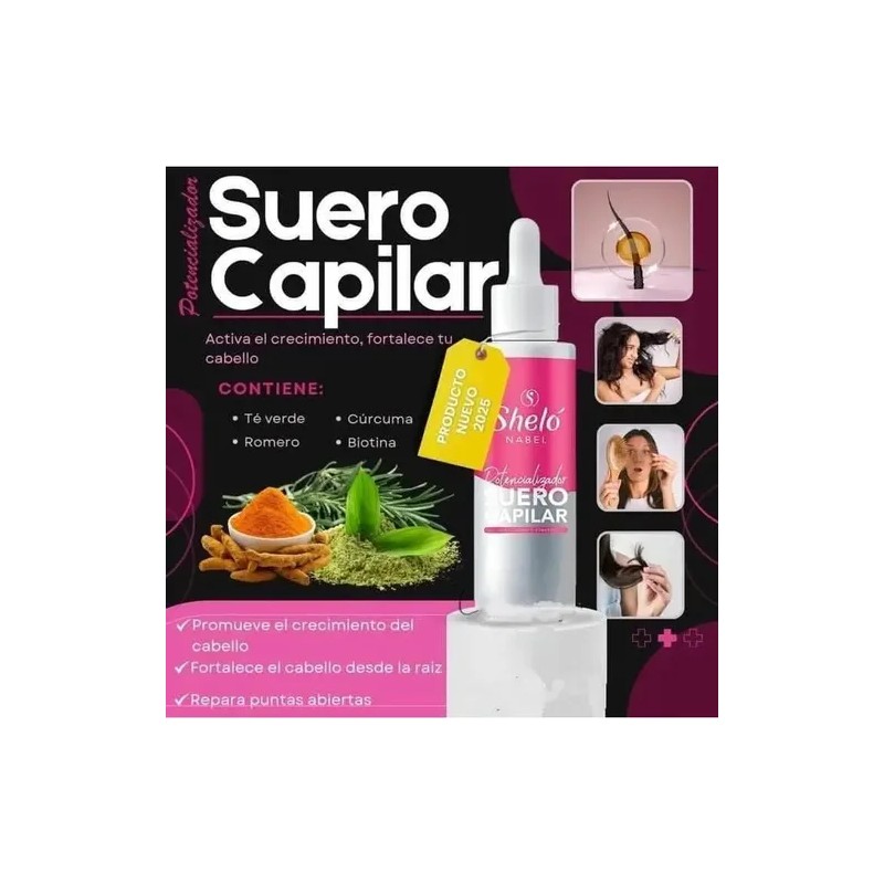 Potencializador Suero Capilar Sheló Nabel Crecimiento 60ml