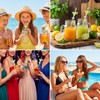 20Pcs Margarita Themed Paper Straws, Bachelorette Party Decorations, Mexican Fiesta