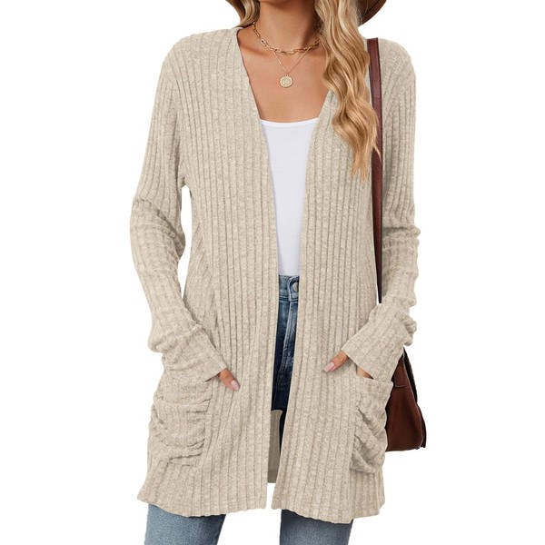 Famulily Comfy Autumn Winter Cardigans for Women, Open Front Cardigans