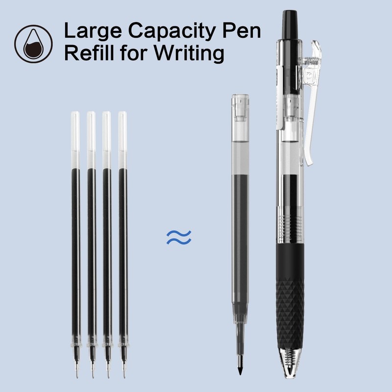 M&G 12 Pcs Gel Pens, 0.5mm Black Ink Gel Pens