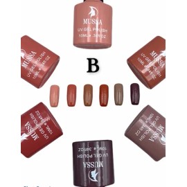 Combo Gama De Gel Uv Marca Mussabase Y Top 10 Ml Para Uñas                                                                                            