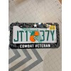 plate frame COMBAT VETERAN Black License Plate Frame Cover, Frame,