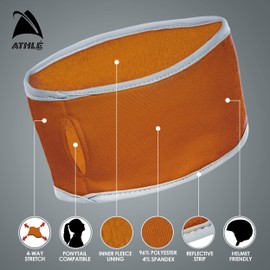 Fleece Headband â Sport Headband Helmet Compatible â Pony Tail Headband for Warmth â Running Headband with 4 Way Stretch â Running Ear Warmer for Men and Women â One Size Fits All