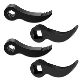 4 Pcs Pry Bar Wrench Adaptor Head - 2 Style Crowbar Adapter Head Tools Fits 1/2" Drive Ratchets, Half Shaft Removal Car Repairing Tools for Tight Spaces