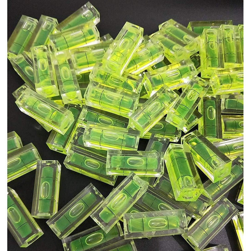 SIZIKJXGHWYI 6Pcs Small Bubble Level 10x10x29mm Mini Square Spirit Level