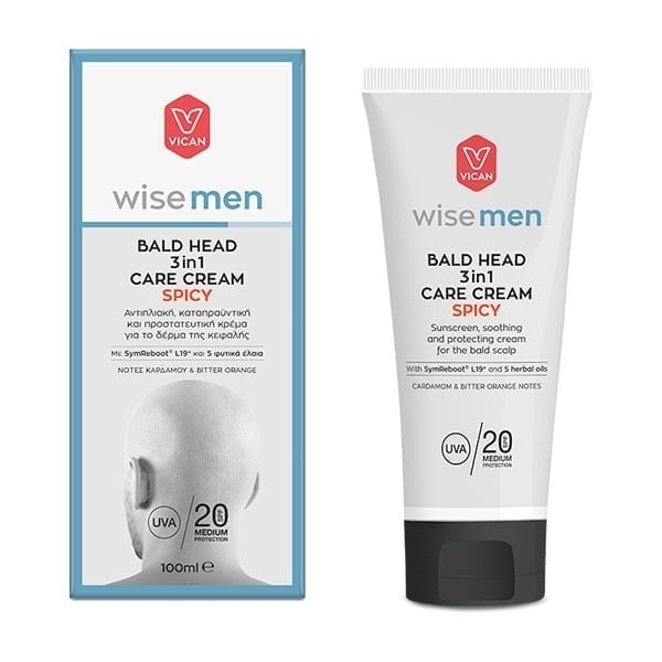 Vican Wise Men Bald Head 3 in 1 Care Cream Spicy SPF20 100 ml