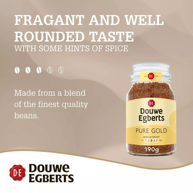 Douwe Egberts Instant Coffee Trio- Aroma Rood, Pure Gold &