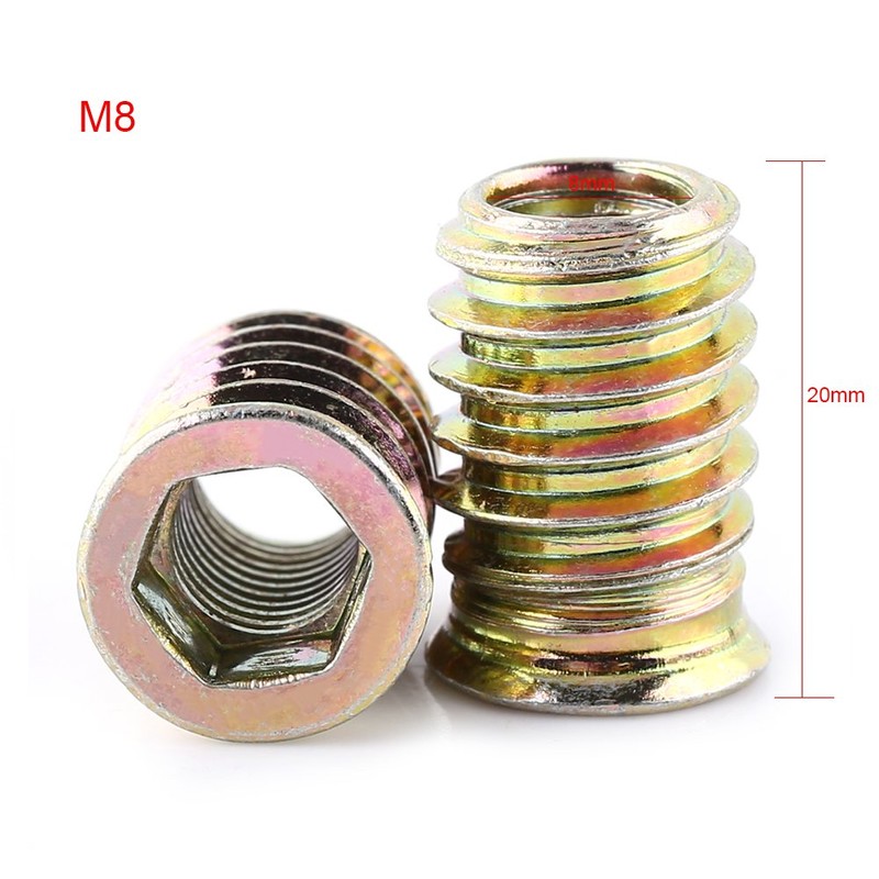 Hilitand 20 Pcs M8 Zinc Alloy Furniture Hex Drive Nut,