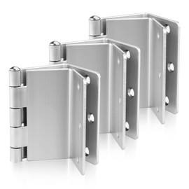 Haidms 3 Pack Offset Hinges 3.5 Inch Satin Nickel Swing Clear Offset Door Hinge with 1/4'' Radius Corner for Heavy Duty Exterior Interior Doors