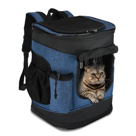 Kritter Planet Pet Carrier Backpack for Dogs and Cats, Breathable Pet Backpack with 2 Mesh Window,Portable Pet Carrier for Camping