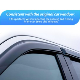 Nilight Window Visors for Ford Edge 2015 2016 2017 2018 2019 2020 2021 2022 2023 2024, Out-Channel Window Wind Deflectors Rain Guards -4PCS