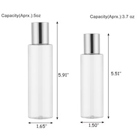 RAMFIYN 6 pack 110ml / 3.7oz Leak Proof Travel Shampoo Bottles Refillable, Screw Top Empty Travel Size Bottles, Shampoo Containers for Traveling