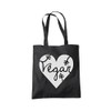 Vegan Heart Tote Bag - black One Size