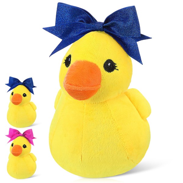 LaRandom Plush Cheer Duck with Bows Yellow Duck Soft Stuffed