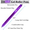 THINK2MASTER [24 Pens - Purple Ink] Think2 0.7mm CGI Retractable