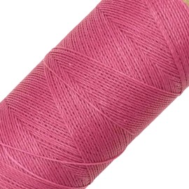 LINHASITA Waxed Thread 100gr / 360 Metres 0.5 mm Thick Polyester Macrame 30 Colours - pink fuchsia