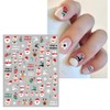 JMEOWIO Nagelsticker Weihnachten 10 Blatt Nail Art Sticker Selbstklebend Nagelaufkleber
