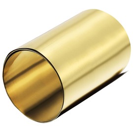 TA-VIGOR 1Pcs Brass Sheet Roll, 1000mm x 100mm x 0.1mm Metal Foil Plate Roll Brass Metal Thin Sheet Strip for Crafts, Electrical Repairs, DIY Projects, Grounding