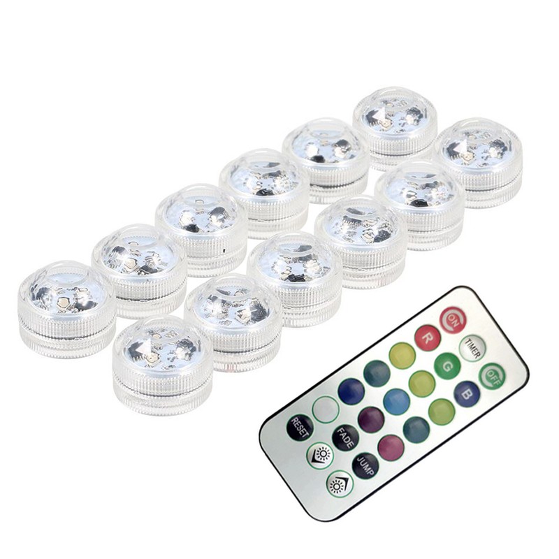 Mini LEDs RGB Submersible Light Colorful Lamp Underwater Candle Light