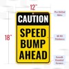 2PC Speed Bump Sign, 18 x 12 Inches - Aluminum