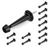 HOMOTEK 12 Pack Heavy Duty Solid Rigid Door Stop with