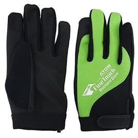 Touchscreen Compatible Gloves, Fine Touch Mechanic Gloves (L), Green