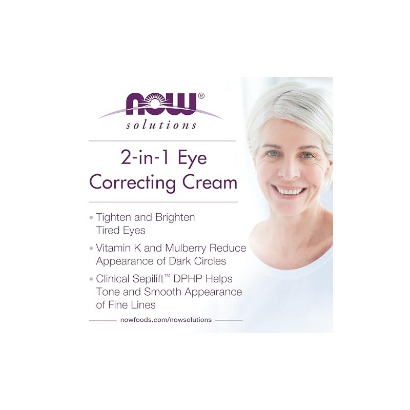 NOW Solutions 2 in 1 Correcting Eye Cream, 1-Ounce