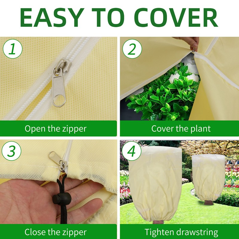 TCBWFY 95x80 Inch Huge Plant Covers Freeze Protection Frost Cloth