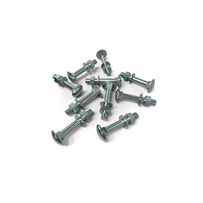 Pack of 20 Carriage Bolts M5 x 80 Mushroom Head