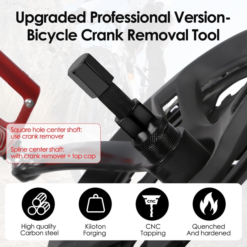 Pack of 3 Bicycle Crankset Puller, Pedal Puller, Crank Puller,