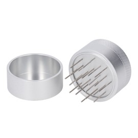 Coffee Needle Distributor with Base Effective Dispersion Rust Resistant Stainless Steel Hand Coffee Stirrer Silver 58mm/2.3in