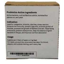 Unbranded 4 in 1 (Canker, Respiratory, Ornithosis, Mycoplasma) + Probiotics for Birds - 4 in 1 400 grams