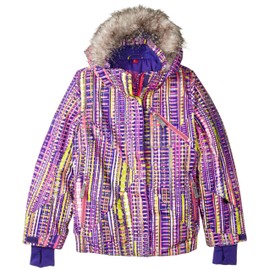 Spyder Girls Lola Jacket, Size 18, Harmony Acid Print/Bryte Bubblegum