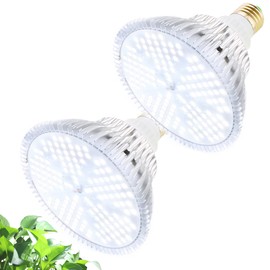 MILYN LED Grow Light Bulb for Indoor Plants Full Spectrum Pure White Grow Lamp, 2 Pack 100W E26 LED Plant Bulb for Seedlings, Flowers, Greenhouse, Vegetable, Succulent, Houseplants, Hydroponic