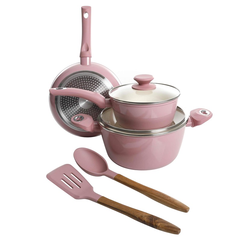 Gibson Home Plaza Café Forged Aluminum Healthy PFA-Free Ceramic Pots