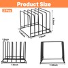 2 Pack 5-Slot Baking Sheet Organizer Rack, Heavy Duty Steel