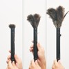 2pcs Feather Duster, Retractable Handle Fluffy and Natural Feather Duster