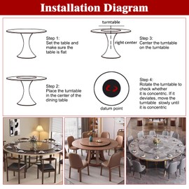 Swivel Turntable Lazy Susan Heavy Duty Aluminium Alloy Rotating Bearing Turntable Round Dining Table Smooth Swivel Plate for Kaleidoscopes Tabletop Serving Trade Show Displays(8 inch)