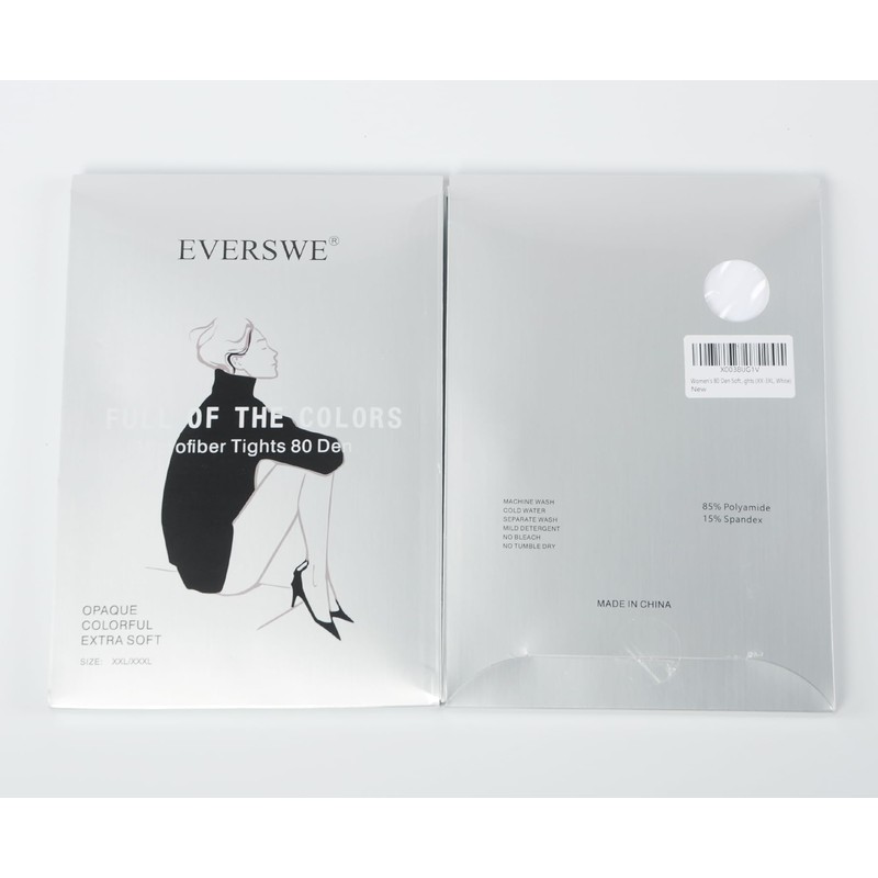 EVERSWE Women's 80 Den Soft Opaque Tights, Women's Tights (S/M,