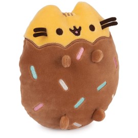 GUND Pusheen Chocolate Dipped Cookie Squisheen, Stuffed Animal for Ages 8 and Up, Brown/Yellow, 6”
